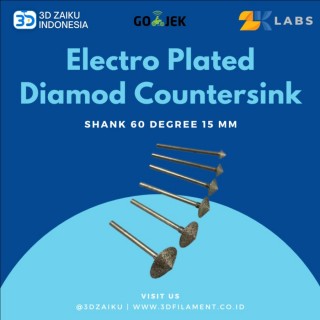 CNC Countersink Diamond Electro Plated 6 mm shank 60 Degree 15 mm CEL